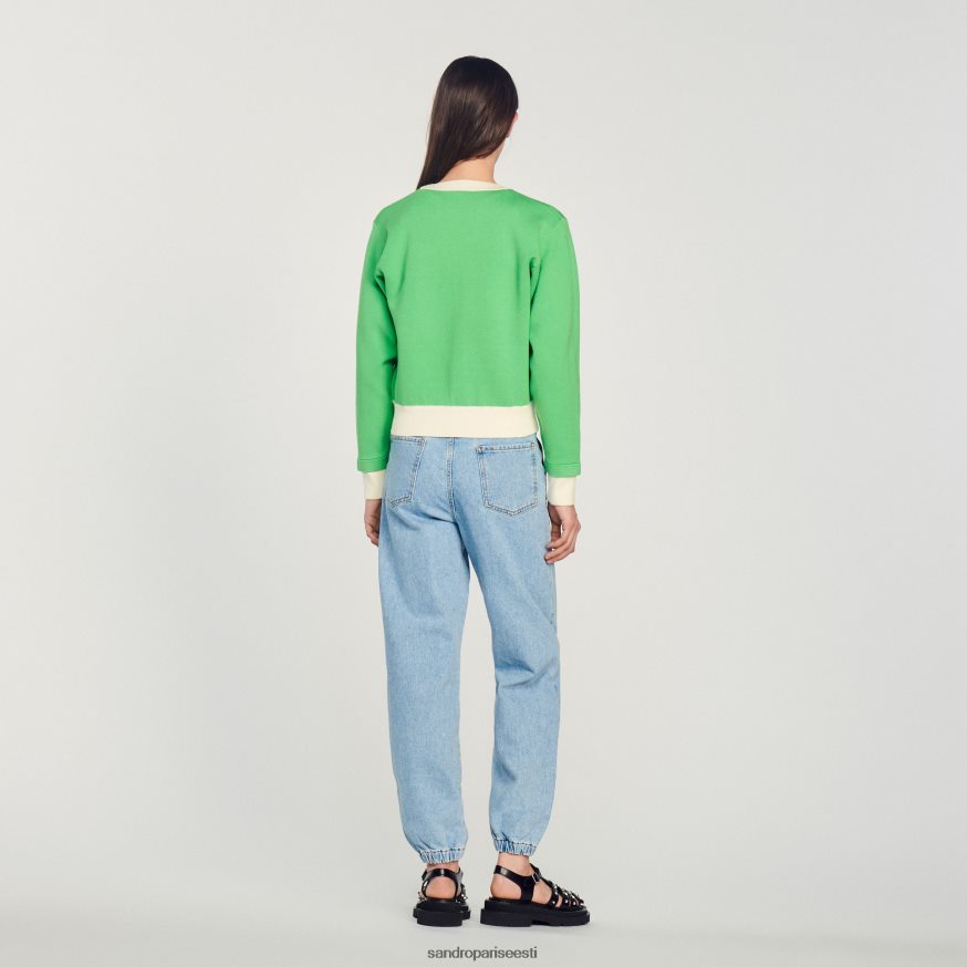 Sandro Paris kehakate naised kahevärviline nööpidega kardigan BN4RF232 üks värv