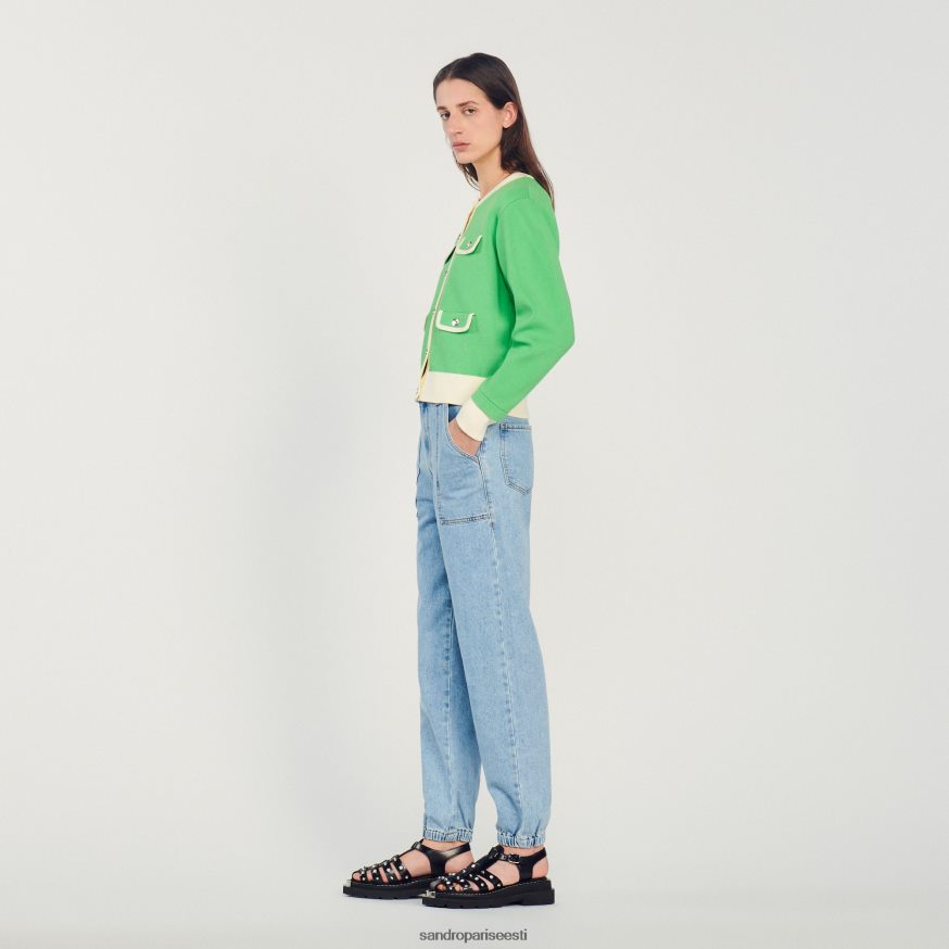 Sandro Paris kehakate naised kahevärviline nööpidega kardigan BN4RF232 üks värv