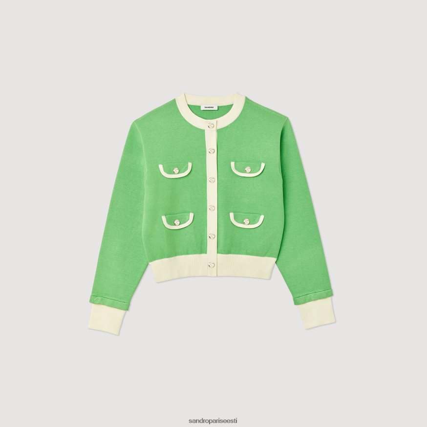 Sandro Paris kehakate naised kahevärviline nööpidega kardigan BN4RF232 üks värv