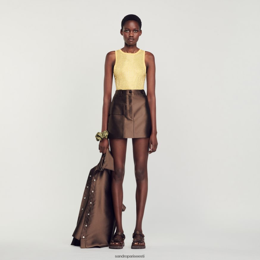 Sandro Paris kehakate naised kivist bodi BN4RF56 kollane