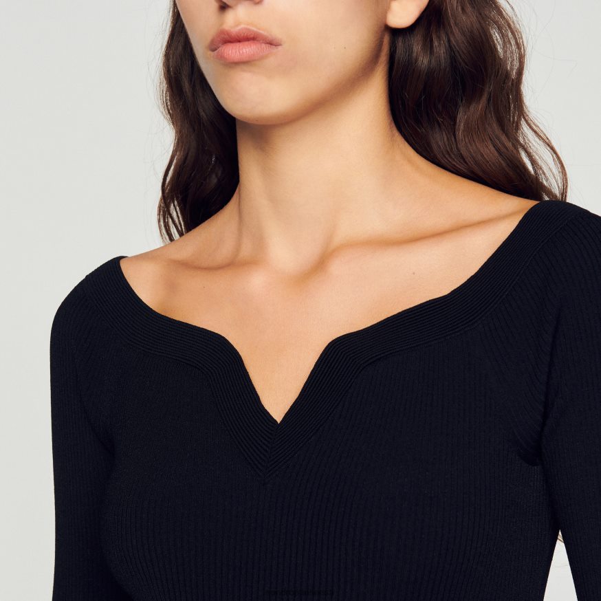 Sandro Paris kehakate naised koo bodi armsama kaelaga BN4RF323 must