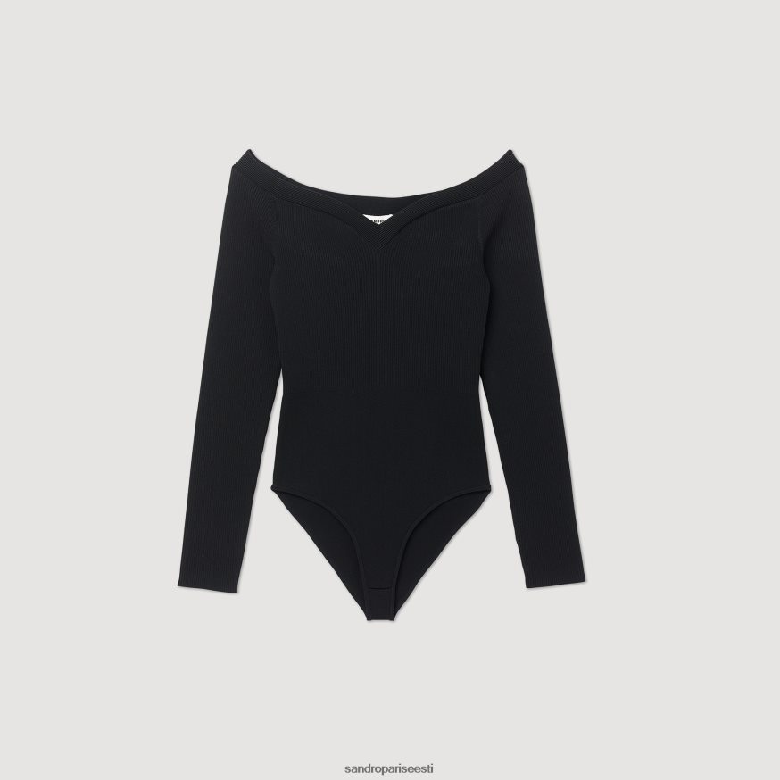 Sandro Paris kehakate naised koo bodi armsama kaelaga BN4RF323 must