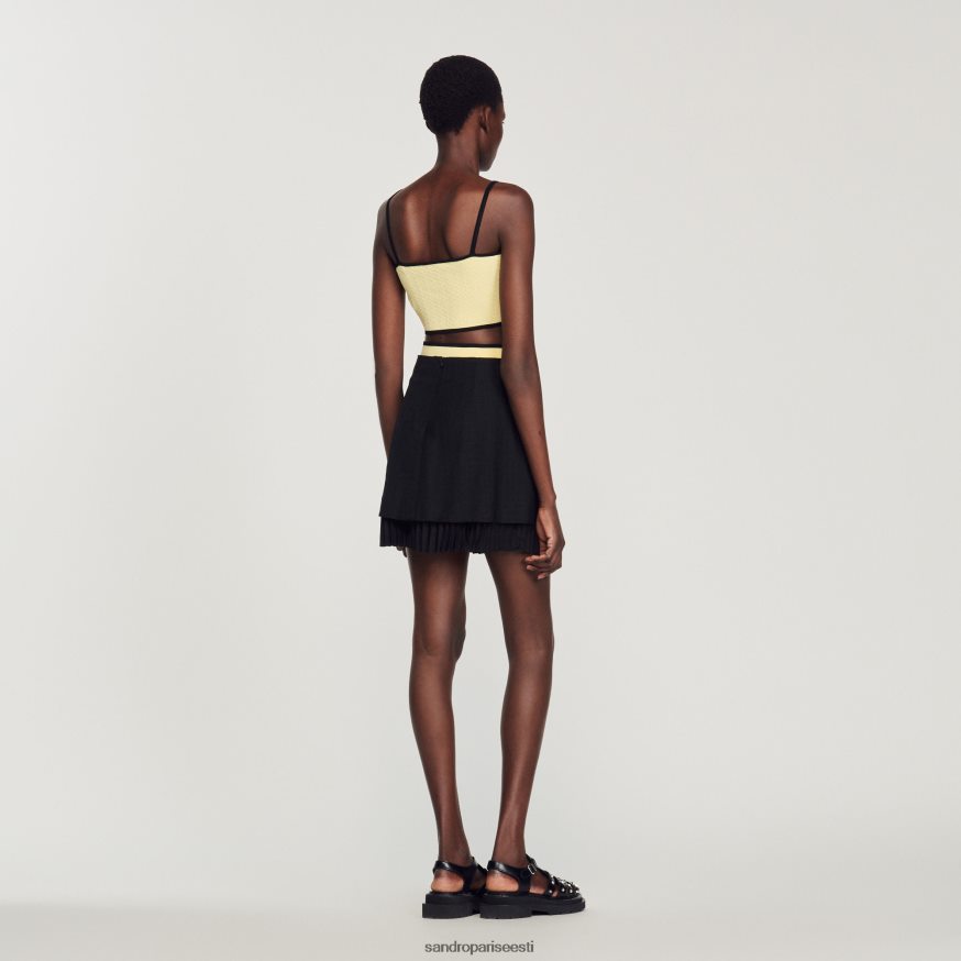 Sandro Paris kehakate naised kootud crop top BN4RF217 üks värv