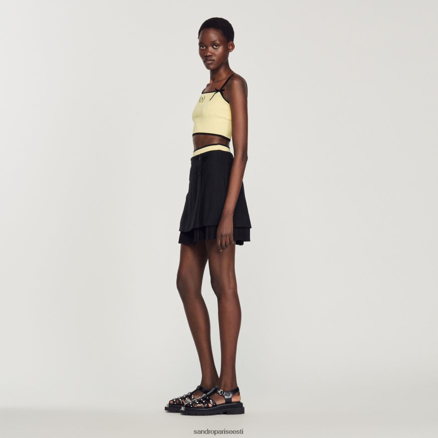 Sandro Paris kehakate naised kootud crop top BN4RF217 üks värv