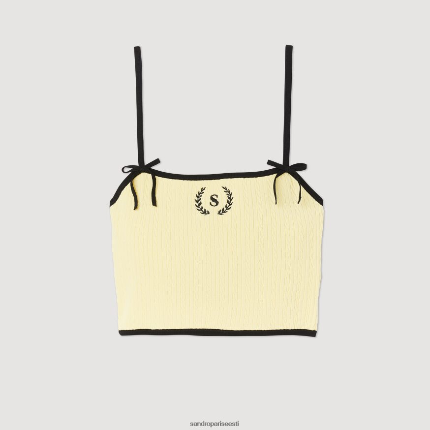 Sandro Paris kehakate naised kootud crop top BN4RF217 üks värv