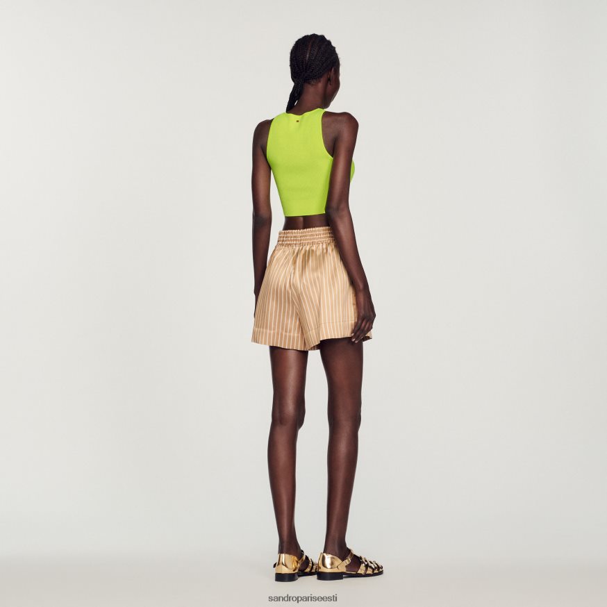 Sandro Paris kehakate naised kootud crop top BN4RF449 õunaroheline