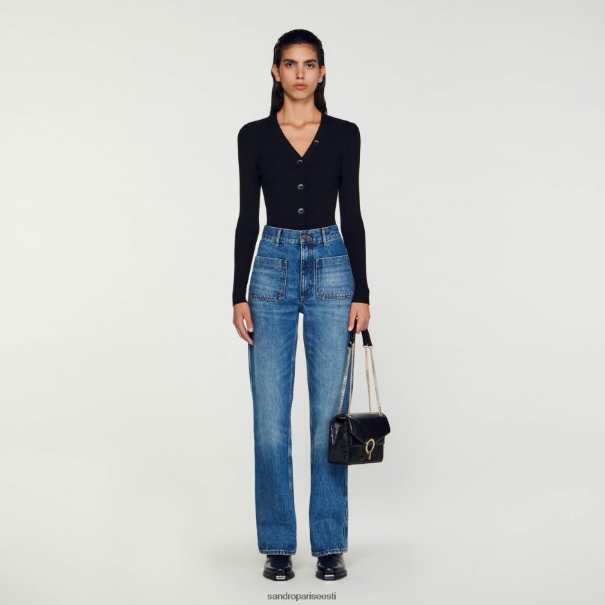 Sandro Paris kehakate naised kootud kardigan BN4RF428 must