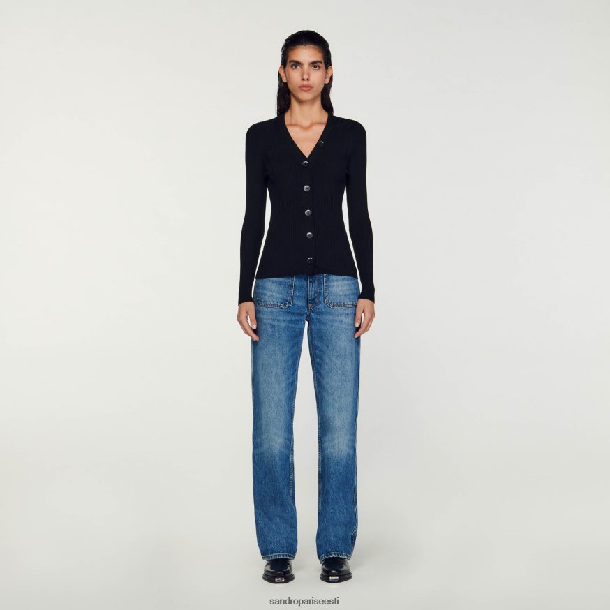 Sandro Paris kehakate naised kootud kardigan BN4RF428 must