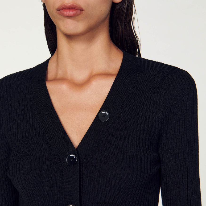 Sandro Paris kehakate naised kootud kardigan BN4RF428 must