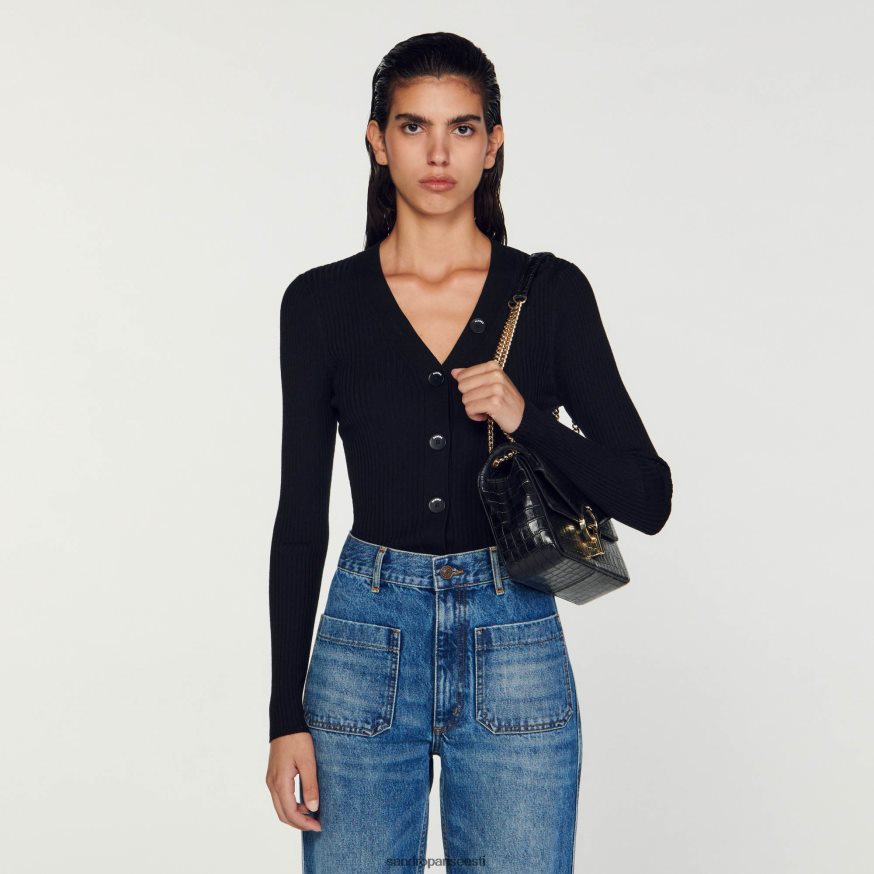 Sandro Paris kehakate naised kootud kardigan BN4RF428 must