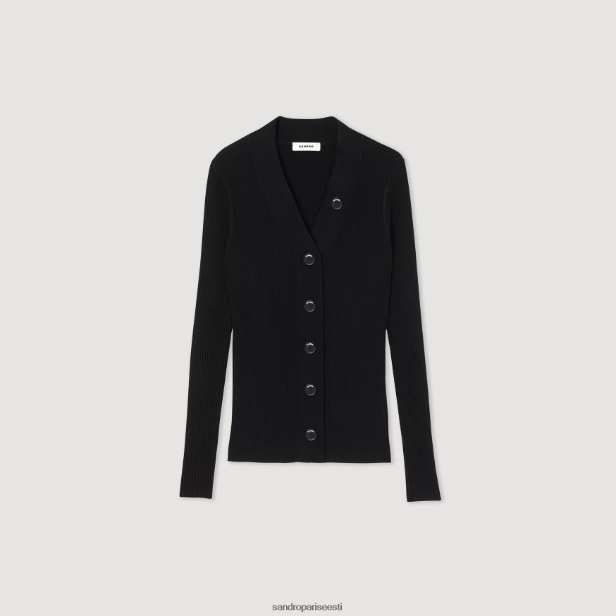 Sandro Paris kehakate naised kootud kardigan BN4RF428 must