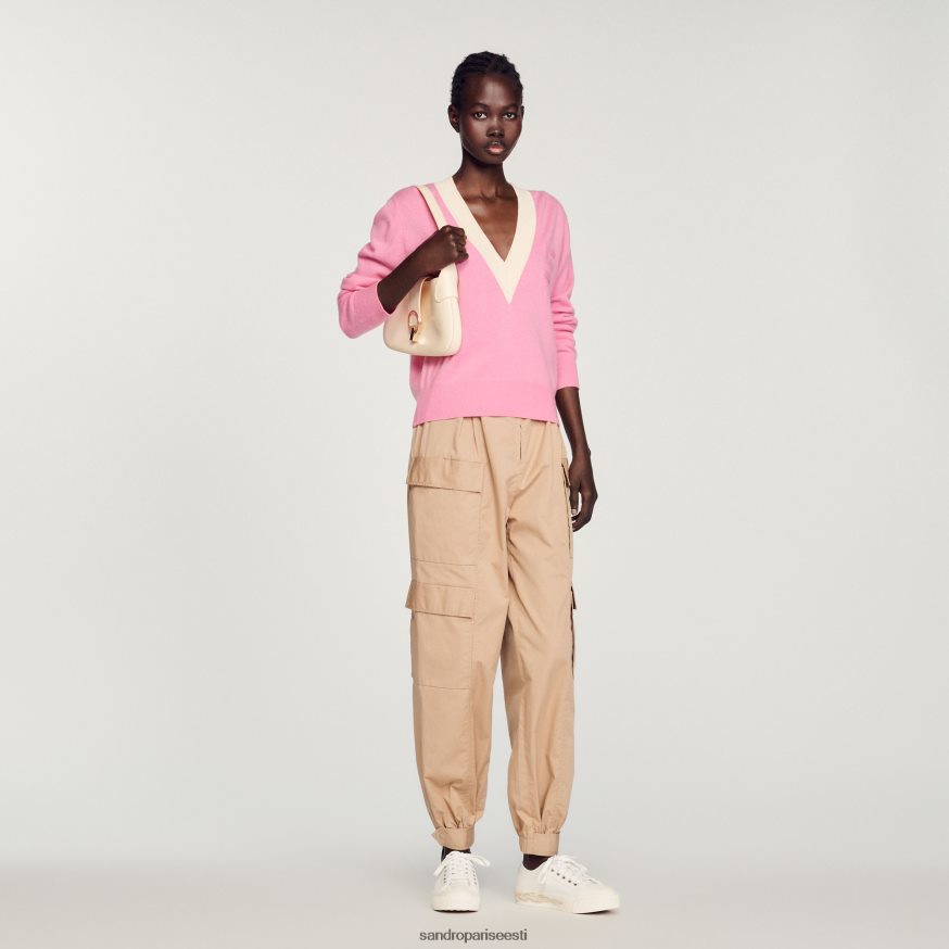 Sandro Paris kehakate naised kootud s kampsun BN4RF306 roosa