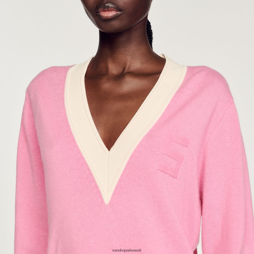 Sandro Paris kehakate naised kootud s kampsun BN4RF306 roosa