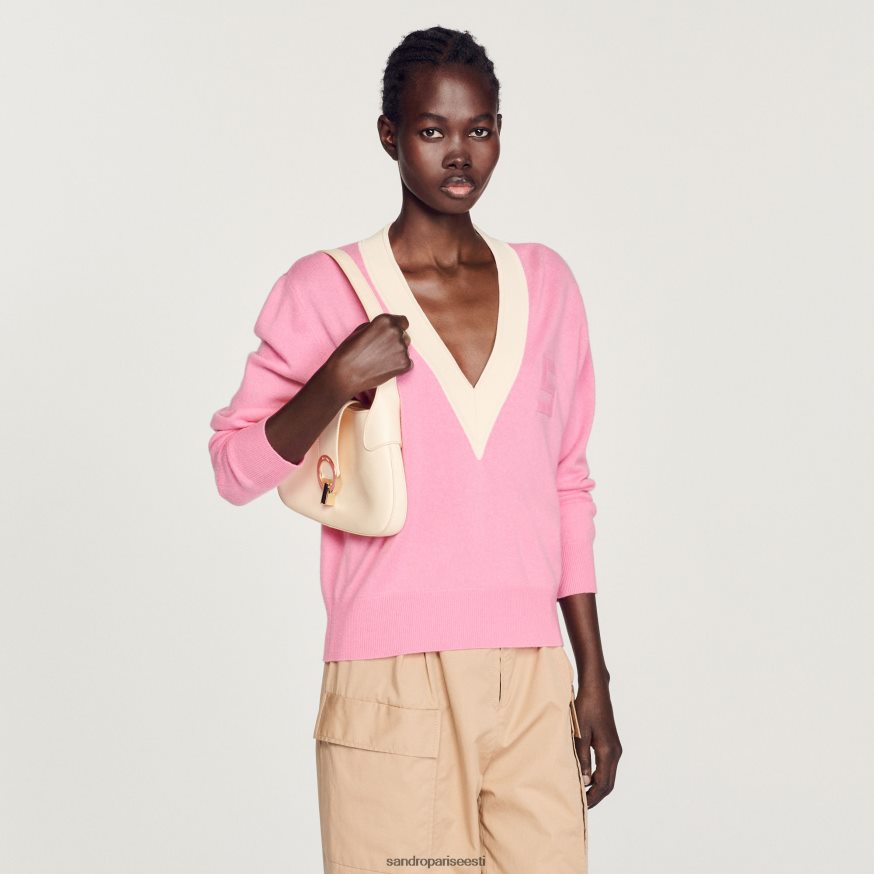 Sandro Paris kehakate naised kootud s kampsun BN4RF306 roosa