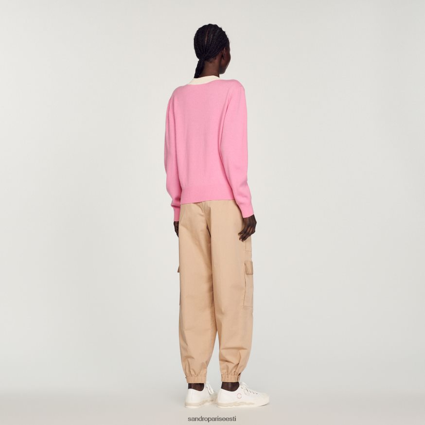 Sandro Paris kehakate naised kootud s kampsun BN4RF306 roosa