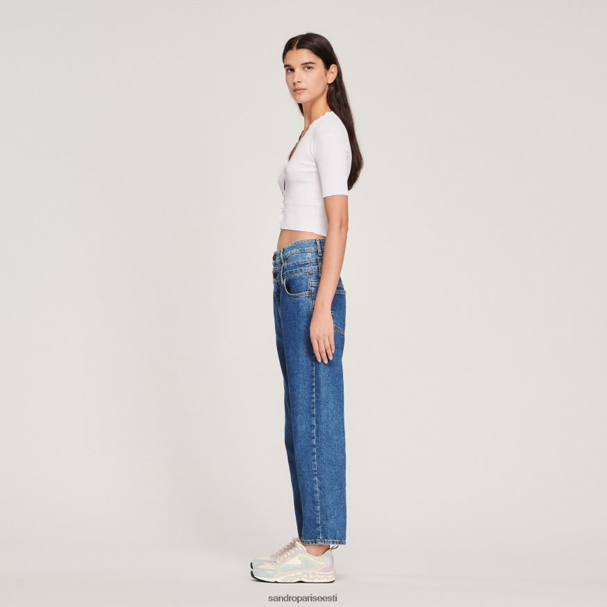 Sandro Paris kehakate naised kootud uhkete nööpidega kampsun BN4RF260 määrdunudvalge