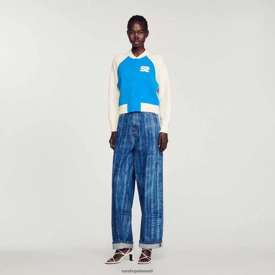 Sandro Paris kehakate naised ülikooli koatigan BN4RF293 sinine