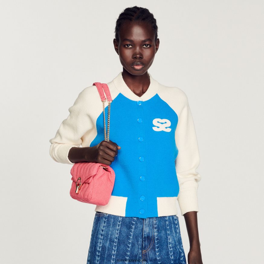 Sandro Paris kehakate naised ülikooli koatigan BN4RF293 sinine