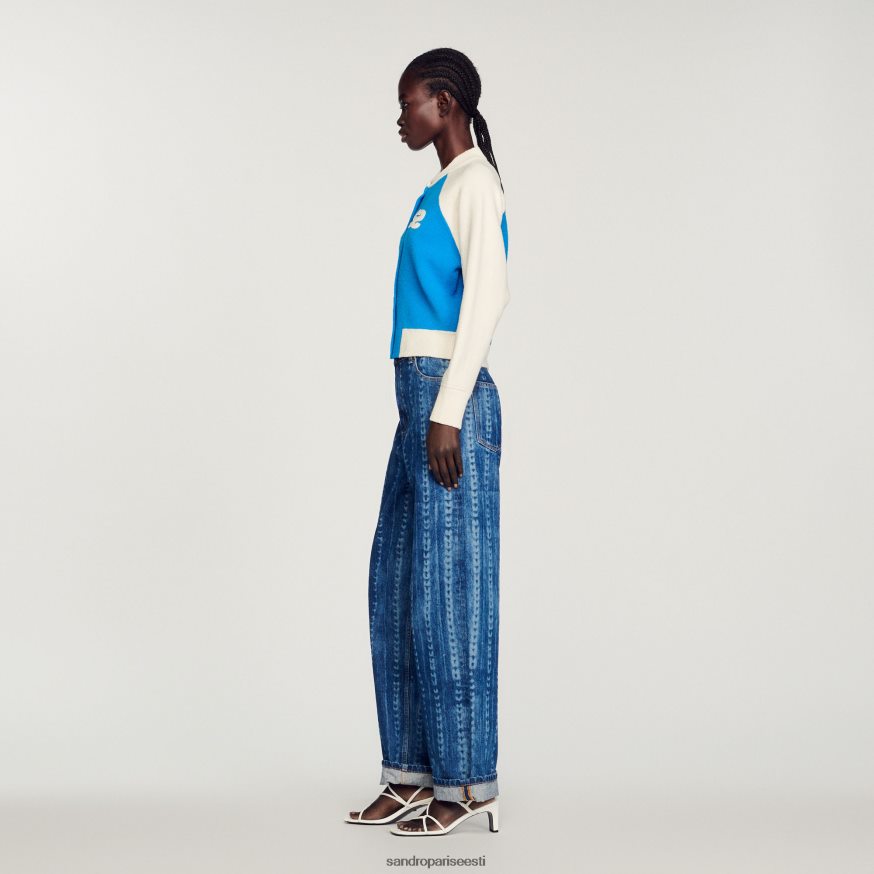 Sandro Paris kehakate naised ülikooli koatigan BN4RF293 sinine