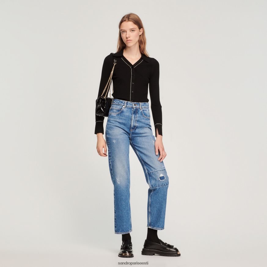 Sandro Paris kehakate naised pealtõmmeldud peenelt kootud kardigan BN4RF214 must