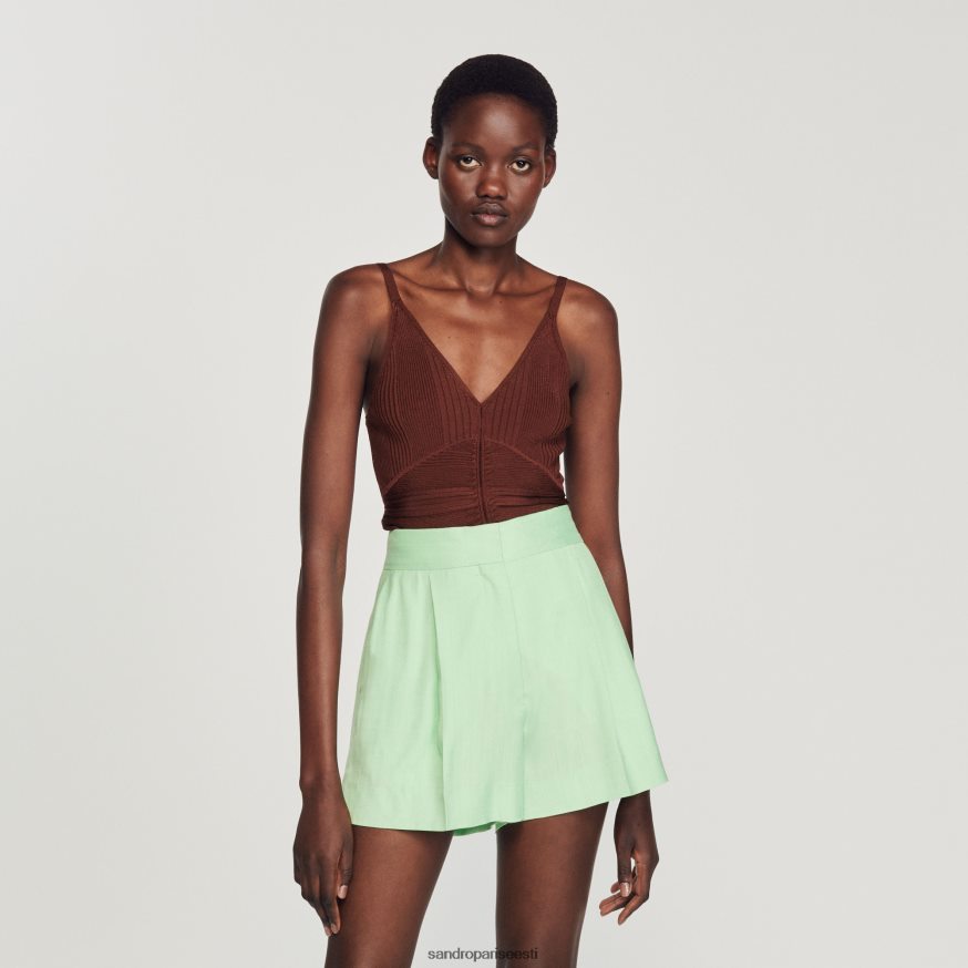 Sandro Paris kehakate naised plisseeritud paak BN4RF399 savi