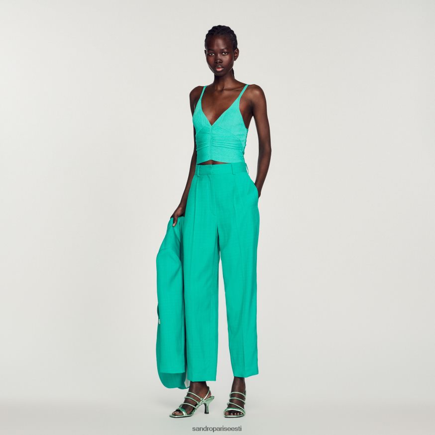 Sandro Paris kehakate naised plisseeritud paak BN4RF404 emeraude roheline