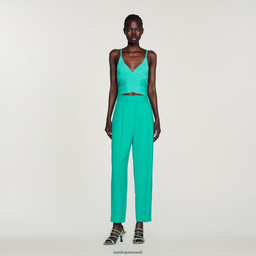 Sandro Paris kehakate naised plisseeritud paak BN4RF404 emeraude roheline