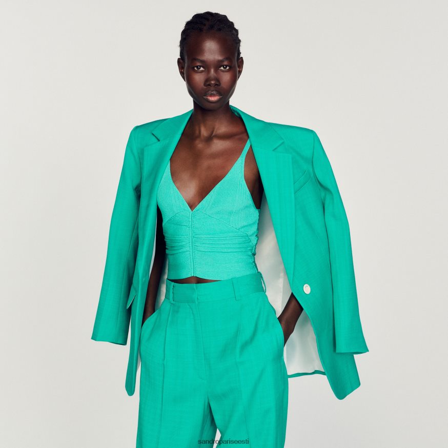 Sandro Paris kehakate naised plisseeritud paak BN4RF404 emeraude roheline