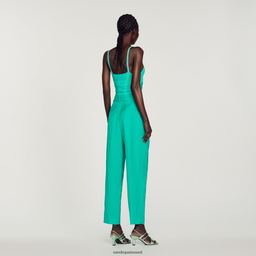 Sandro Paris kehakate naised plisseeritud paak BN4RF404 emeraude roheline