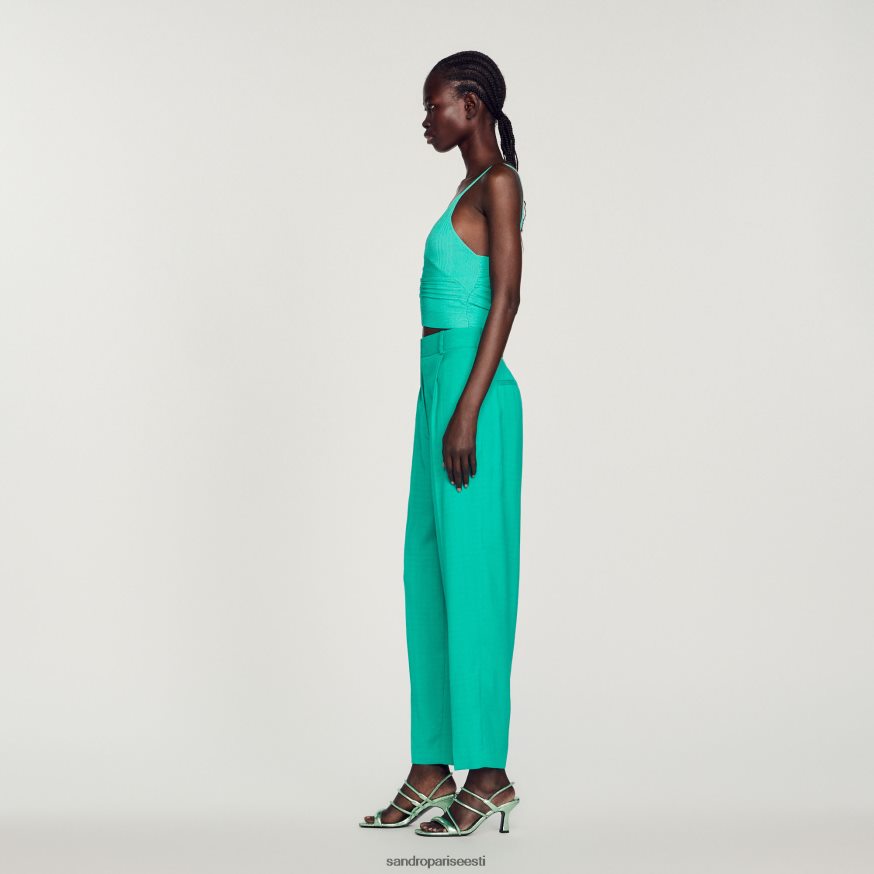 Sandro Paris kehakate naised plisseeritud paak BN4RF404 emeraude roheline