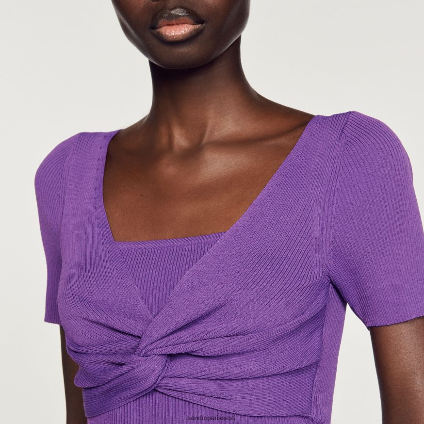 Sandro Paris kehakate naised seotud kärbitud kampsun BN4RF340 lilla