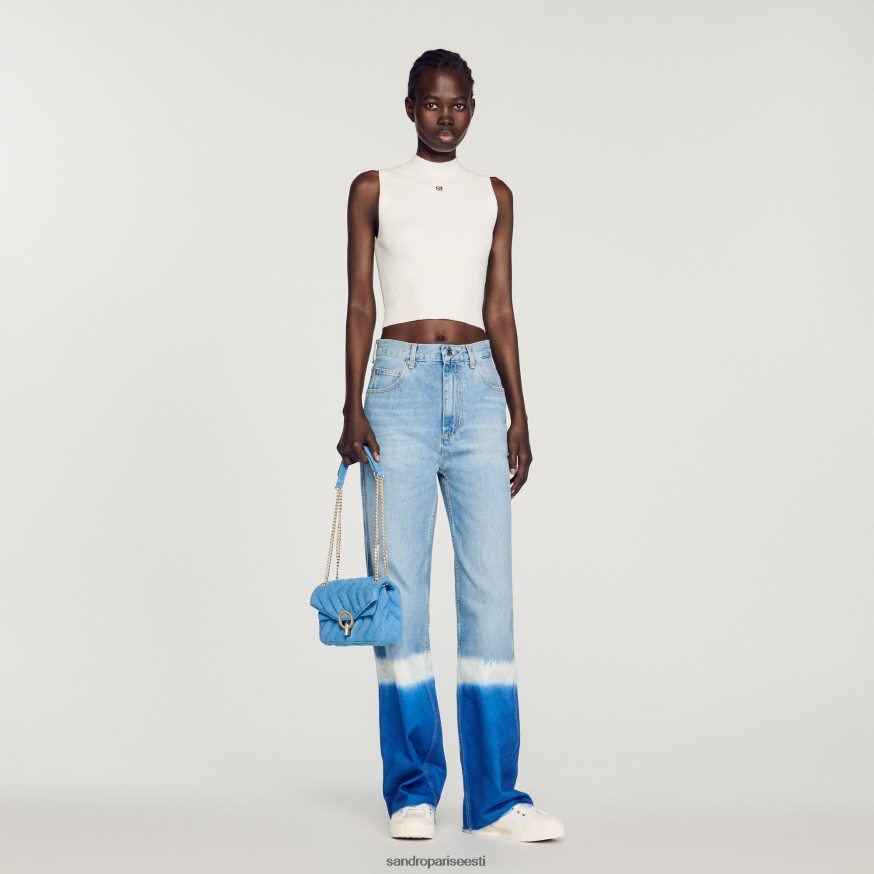 Sandro Paris kehakate naised soonikuga kärbitud kampsun BN4RF96 valge