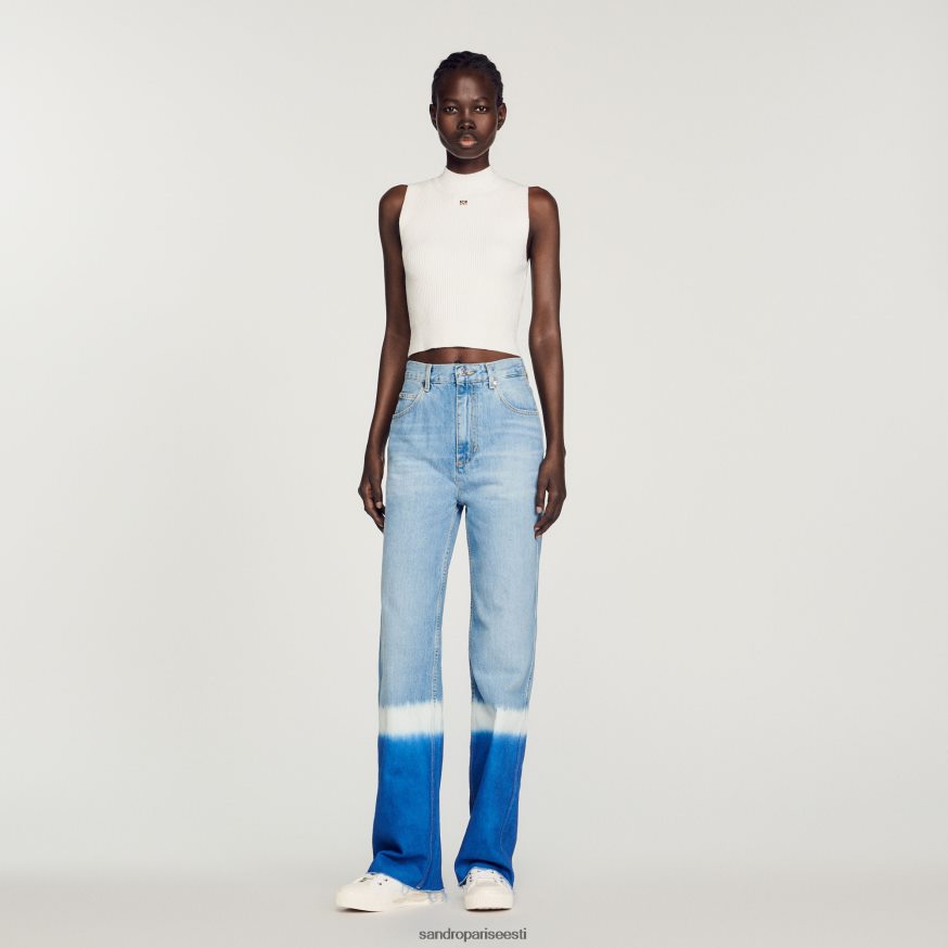 Sandro Paris kehakate naised soonikuga kärbitud kampsun BN4RF96 valge