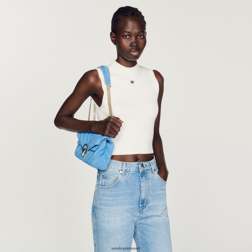 Sandro Paris kehakate naised soonikuga kärbitud kampsun BN4RF96 valge