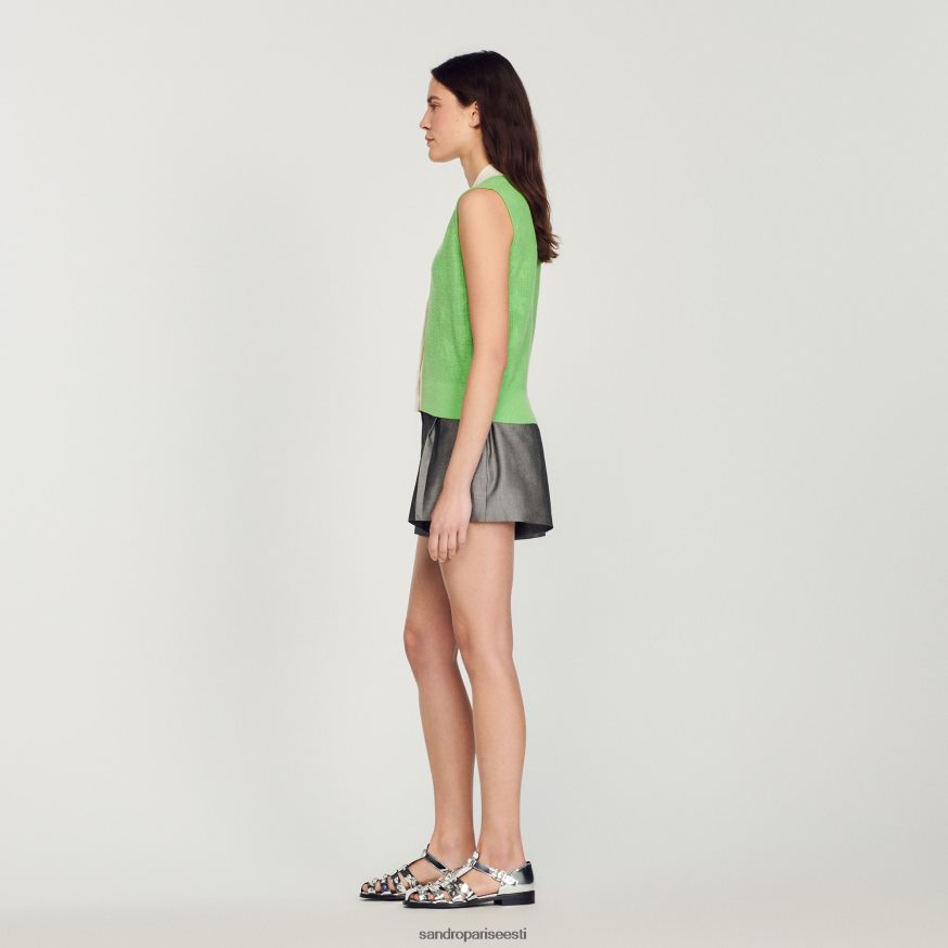 Sandro Paris kehakate naised varrukateta kardigan BN4RF325 roheline