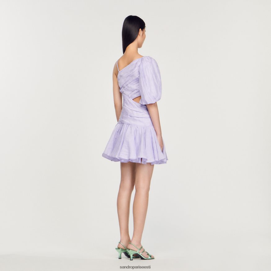 Sandro Paris kehakate naised drapeeritud asümmeetriline kleit BN4RF416 lilla