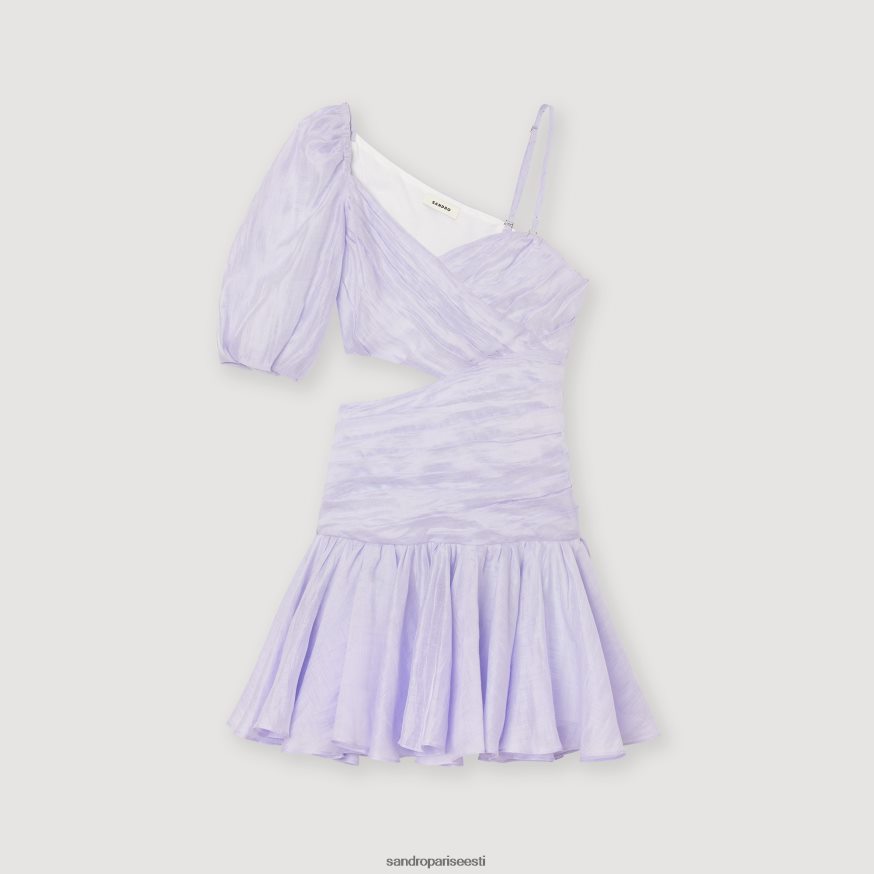 Sandro Paris kehakate naised drapeeritud asümmeetriline kleit BN4RF416 lilla