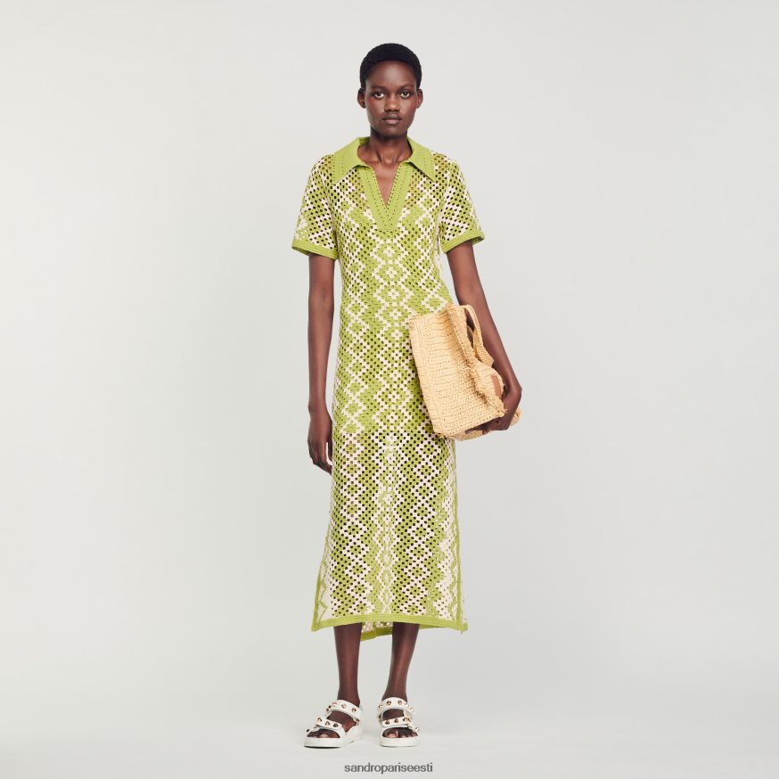 Sandro Paris kehakate naised heegeldatud tuunikakleit BN4RF259 oliiviroheline