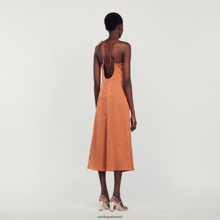 Sandro Paris kehakate naised kivist kleit BN4RF81 pruun