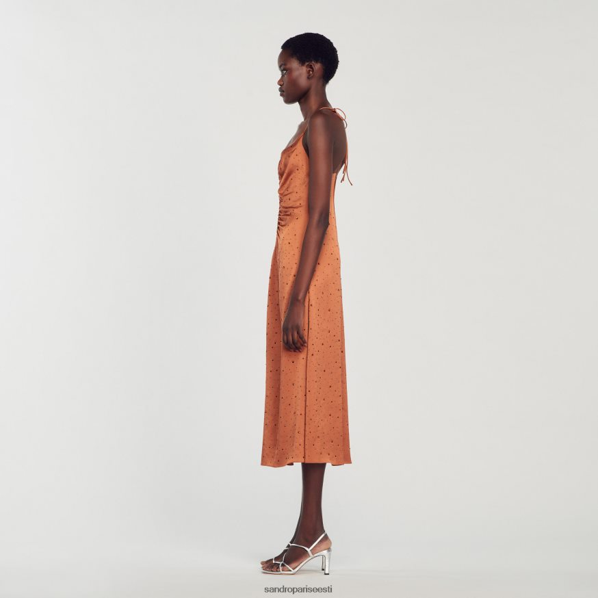 Sandro Paris kehakate naised kivist kleit BN4RF81 pruun