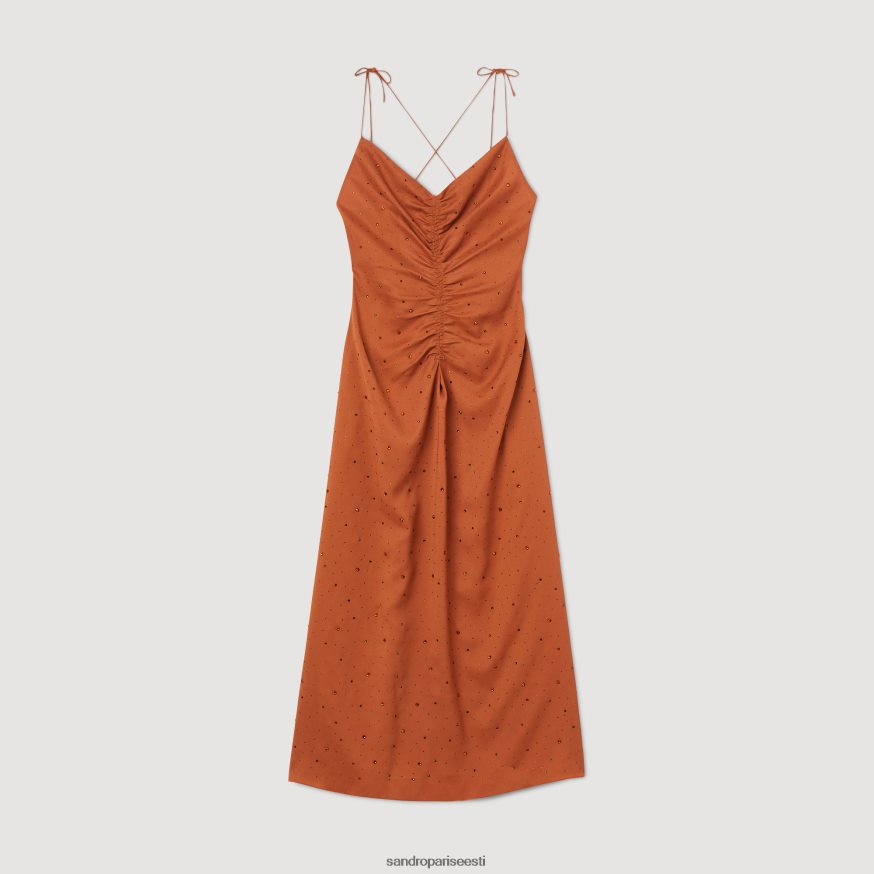 Sandro Paris kehakate naised kivist kleit BN4RF81 pruun