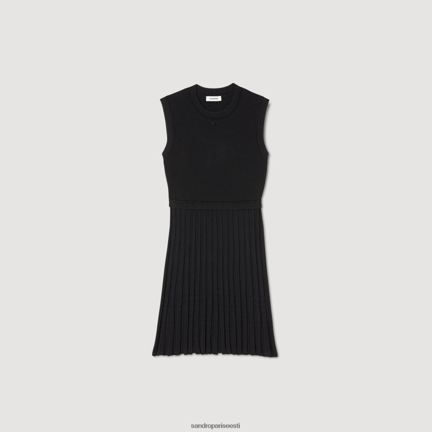 Sandro Paris kehakate naised kootud kleit BN4RF10 must