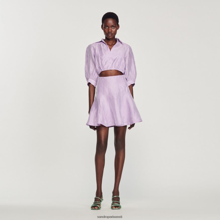 Sandro Paris kehakate naised lühike avatud kleit BN4RF359 lillakas