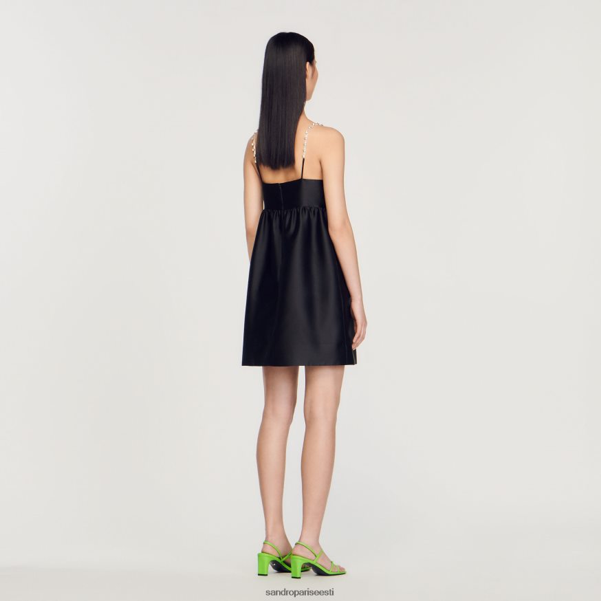 Sandro Paris kehakate naised lühike babydoll kleit BN4RF377 must