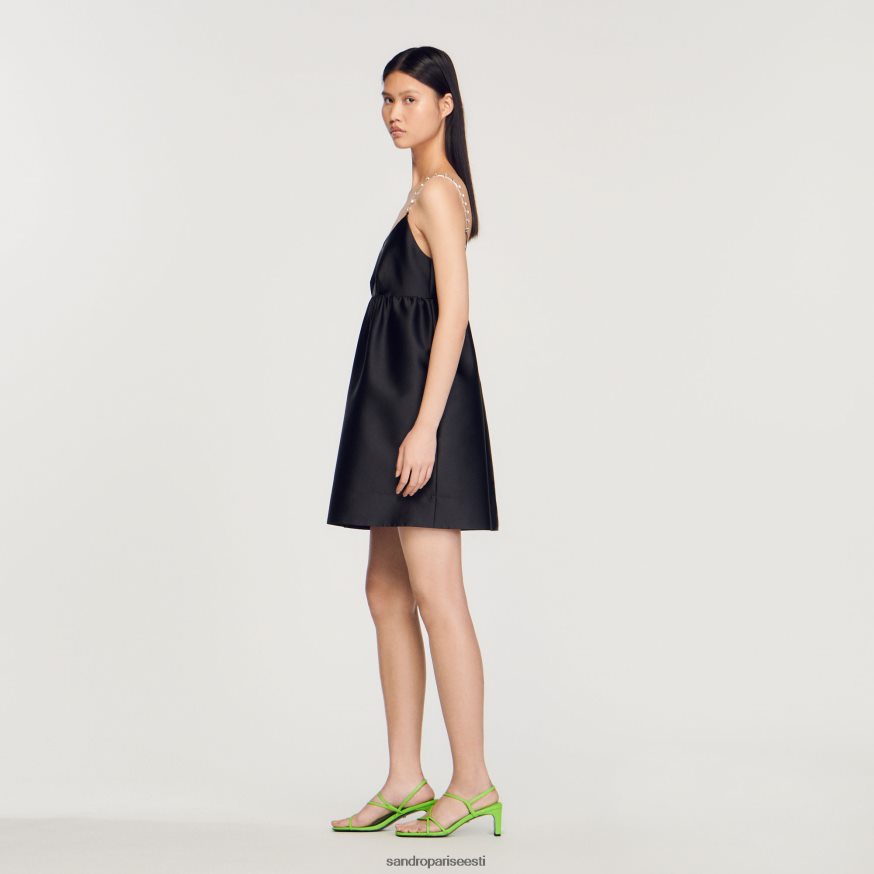 Sandro Paris kehakate naised lühike babydoll kleit BN4RF377 must