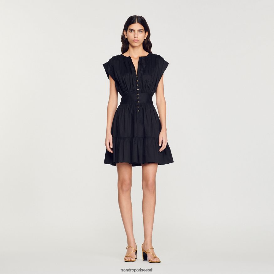 Sandro Paris kehakate naised lühike kootud kleit BN4RF347 must