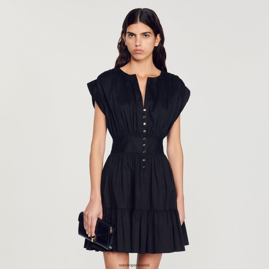 Sandro Paris kehakate naised lühike kootud kleit BN4RF347 must