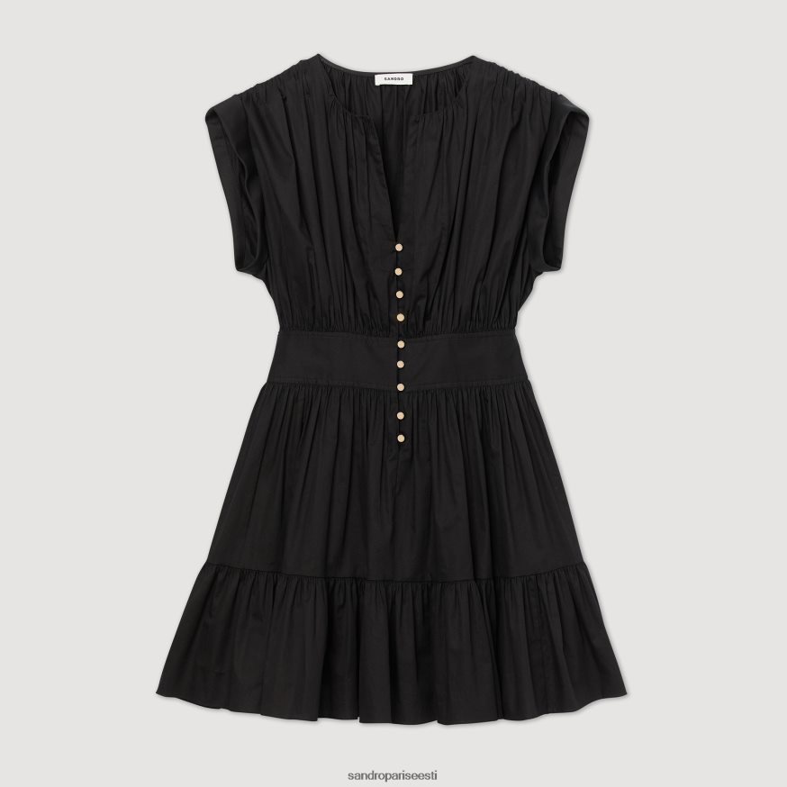 Sandro Paris kehakate naised lühike kootud kleit BN4RF347 must