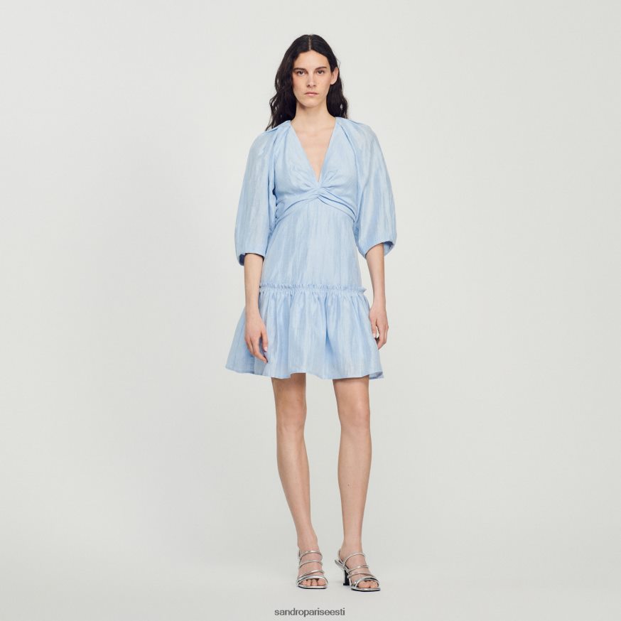 Sandro Paris kehakate naised lühike kootud kleit BN4RF364 sinine