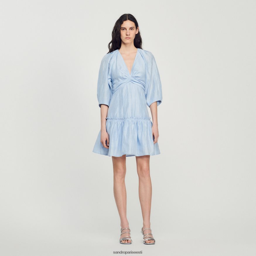 Sandro Paris kehakate naised lühike kootud kleit BN4RF364 sinine